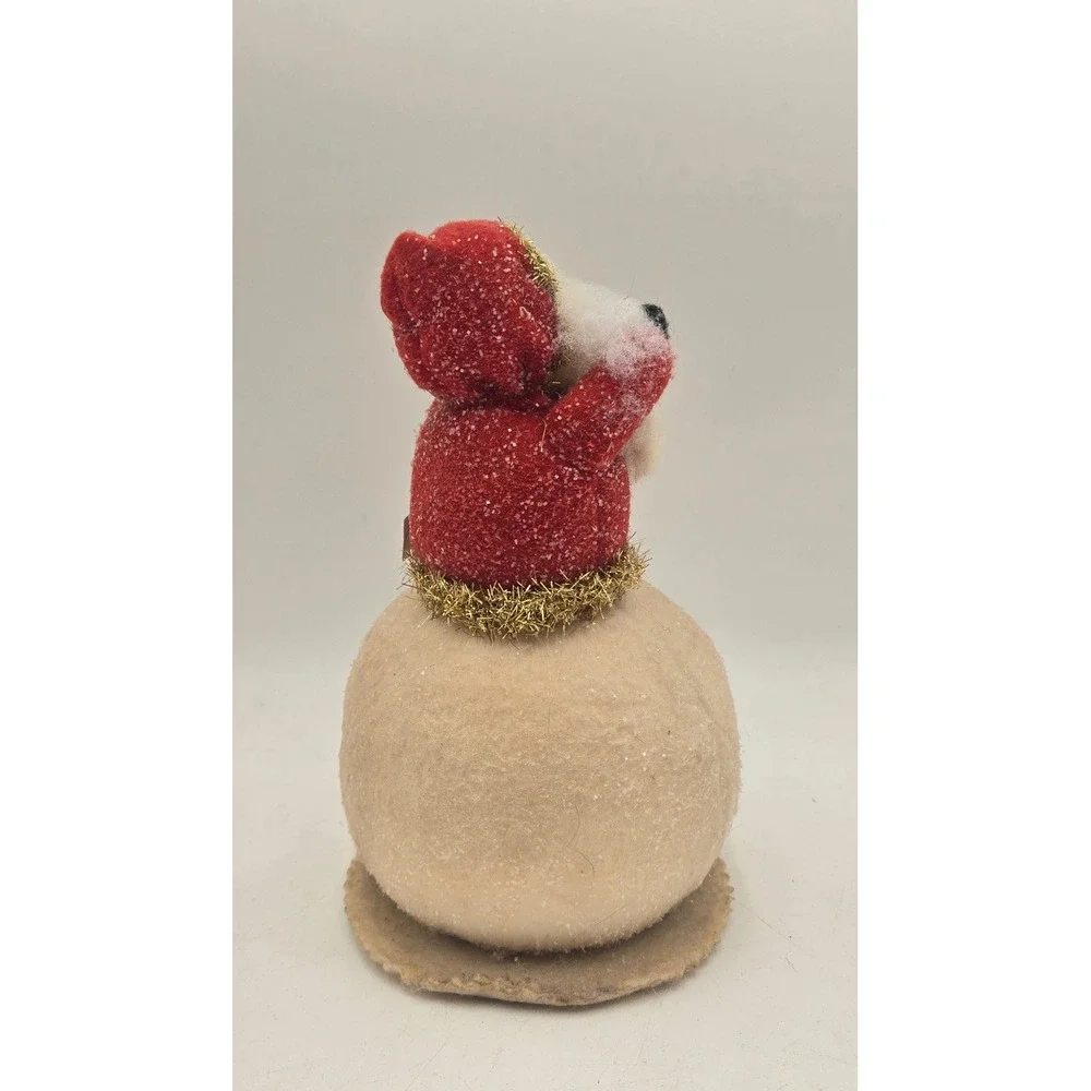 Folk Art Santa on Snowman Head Figurine Christmas Decor Rustic Dreams Scroll